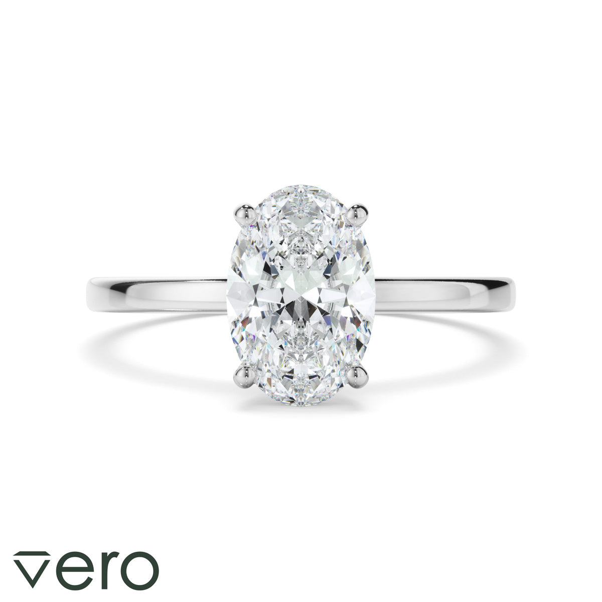 1ct Oval Cut Lab Grown Diamond Ring