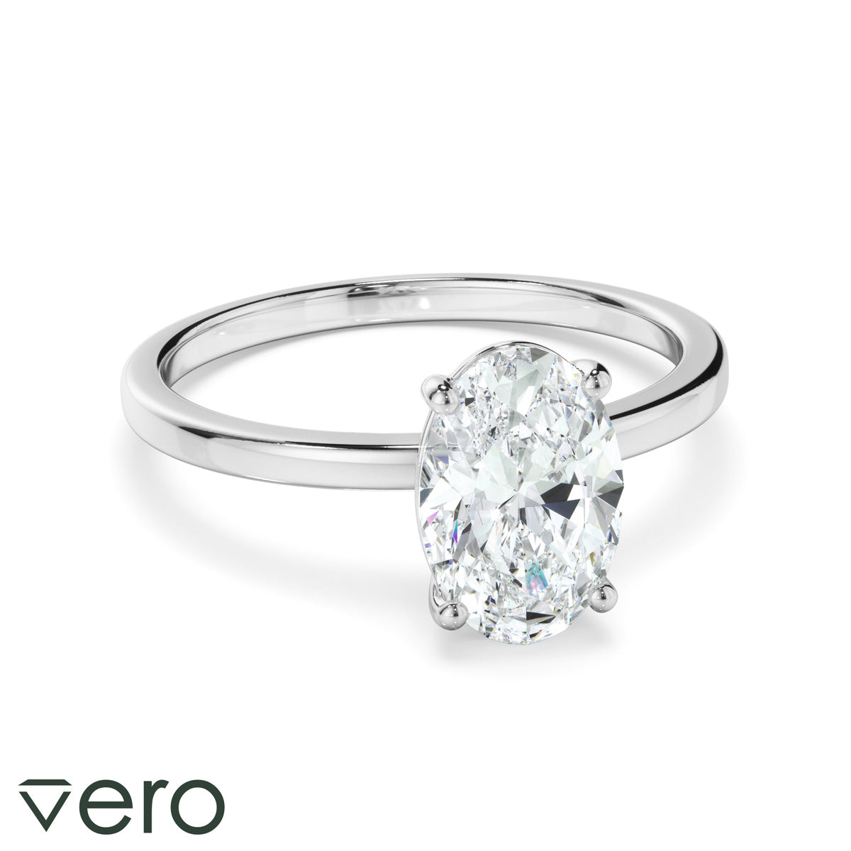 1ct Oval Cut Lab Grown Diamond Ring