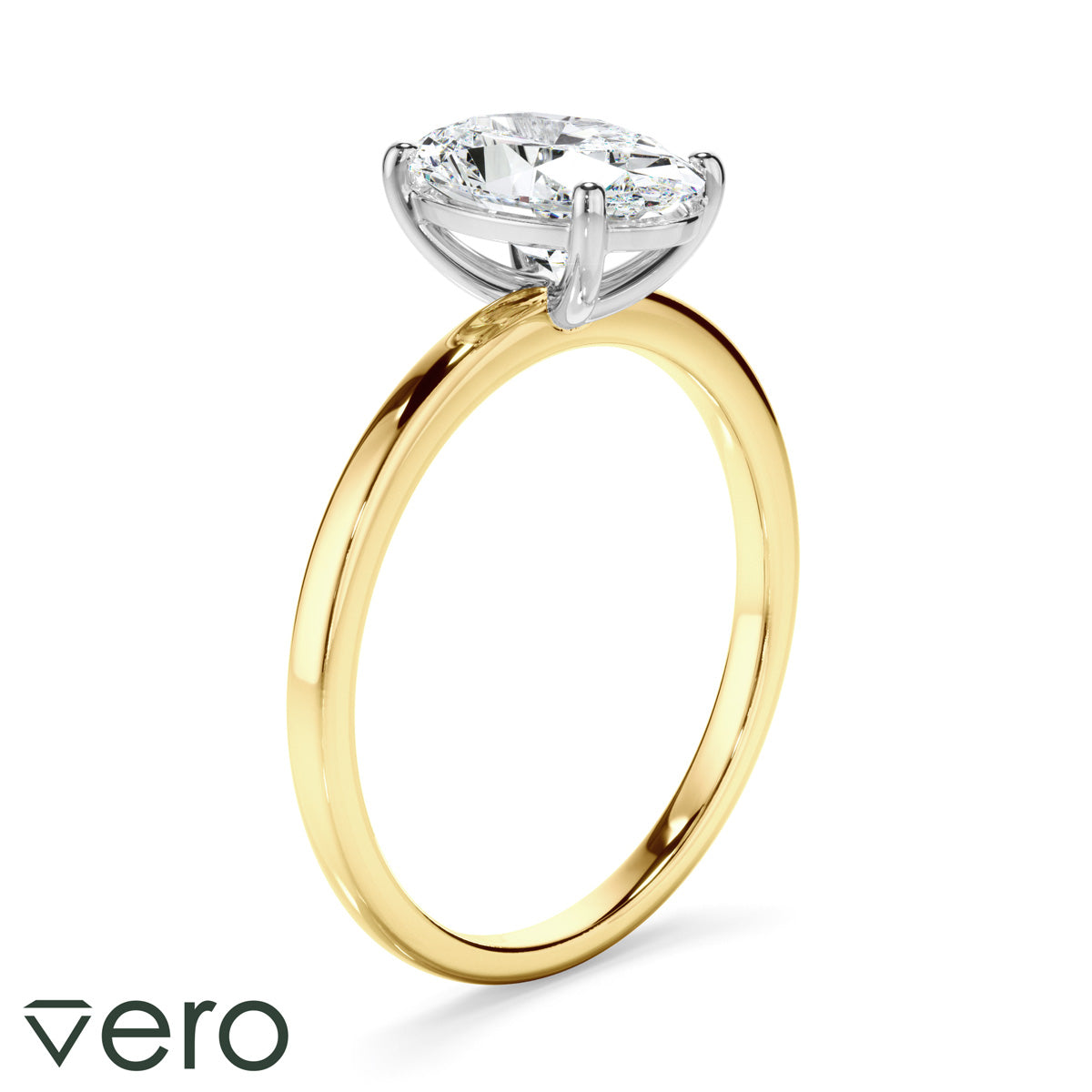 1ct Oval Cut Lab Grown Diamond Ring