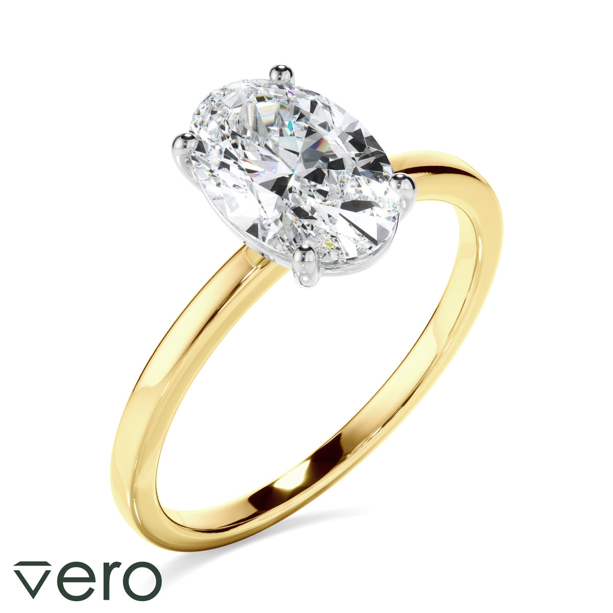 1ct Oval Cut Lab Grown Diamond Ring