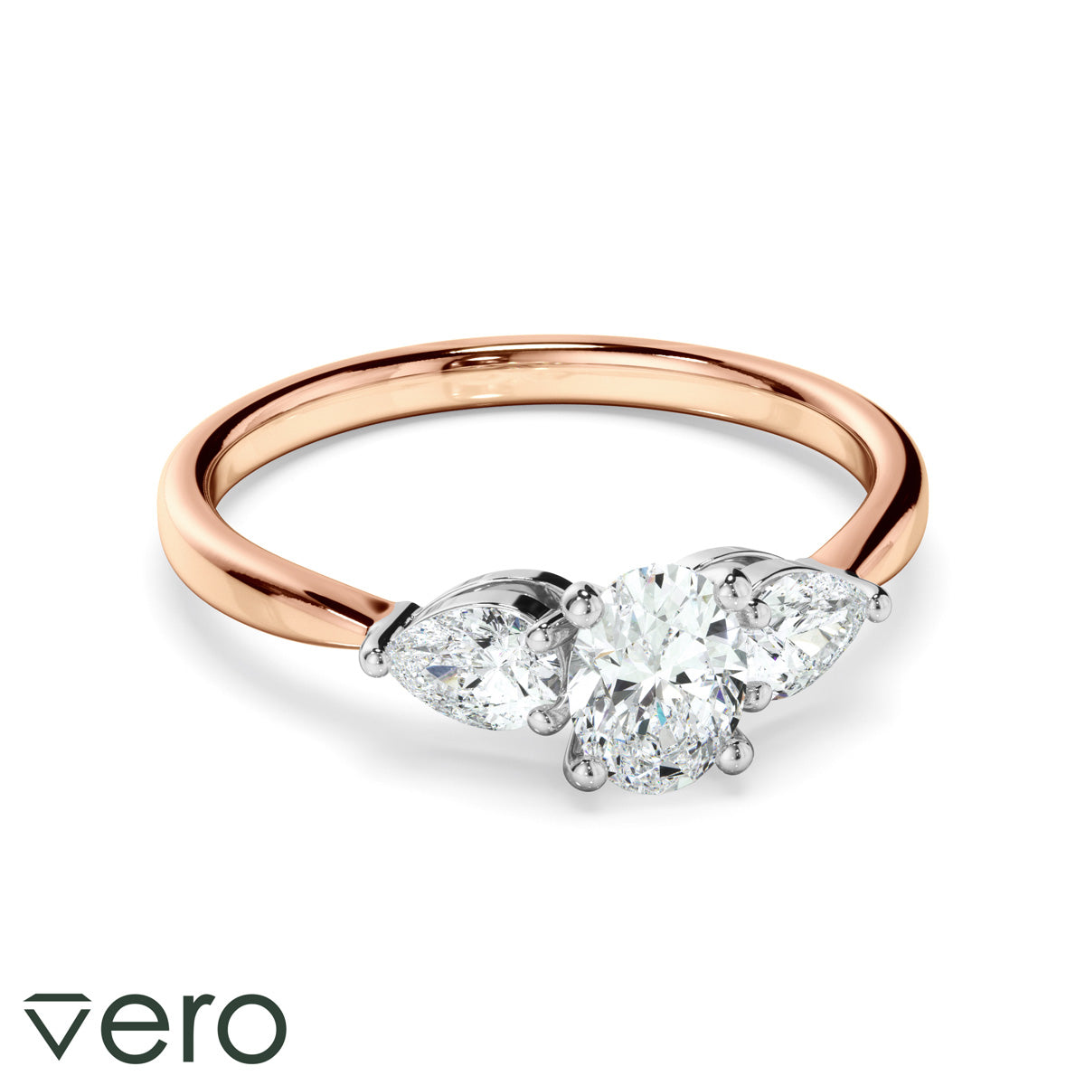 0.85ct Oval Cut Lab Grown Diamond Ring