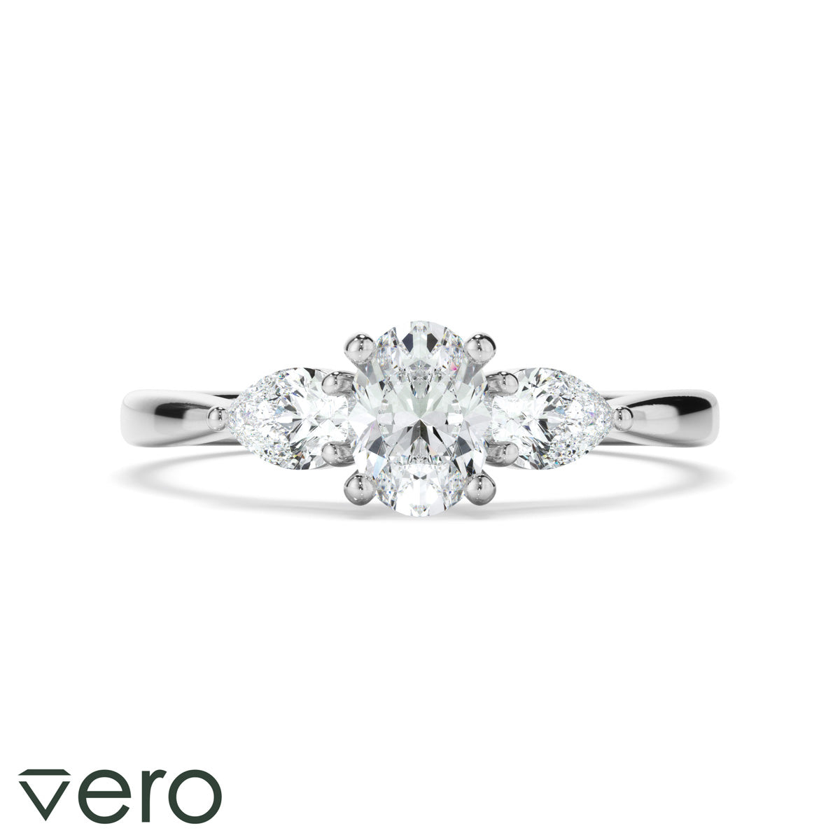 0.85ct Oval Cut Lab Grown Diamond Ring