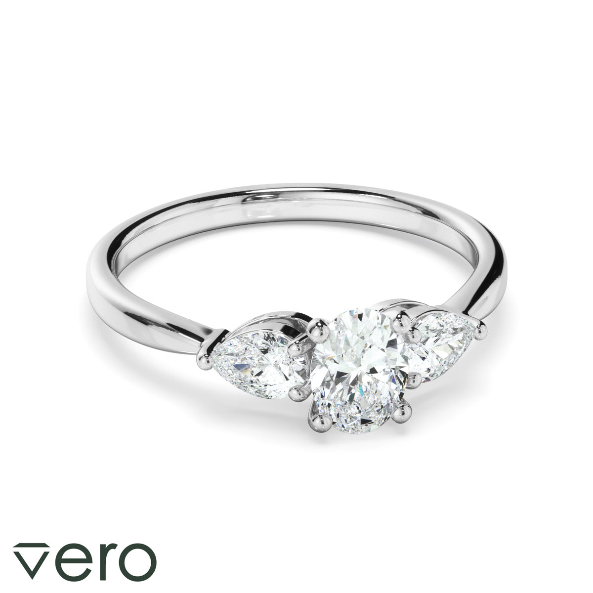 0.85ct Oval Cut Lab Grown Diamond Ring