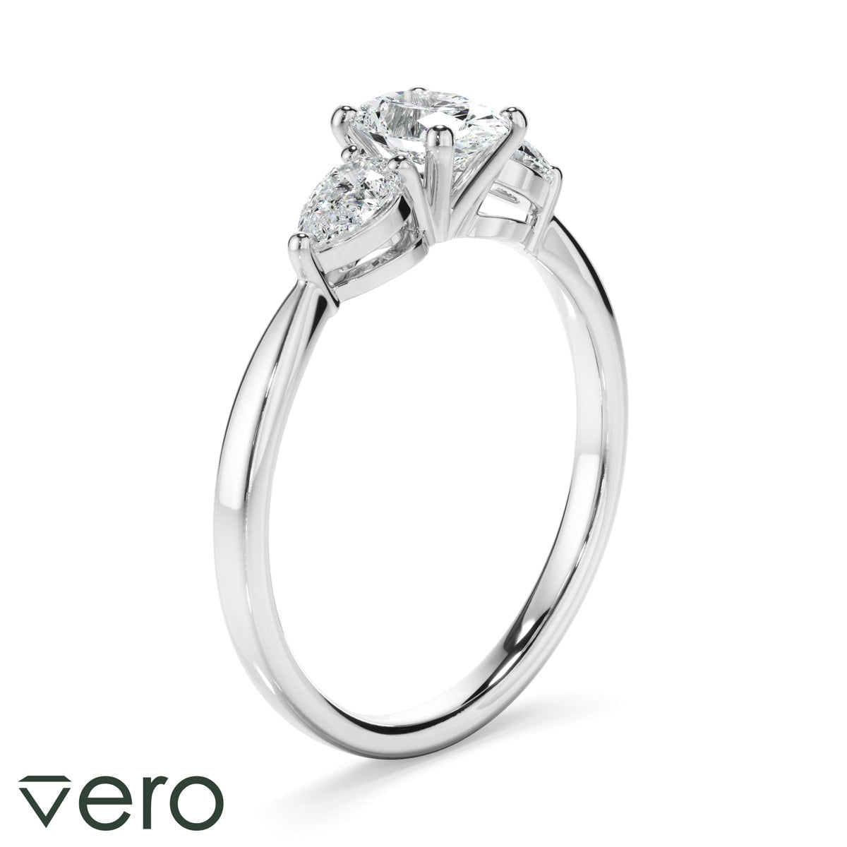 0.85ct Oval Cut Lab Grown Diamond Ring