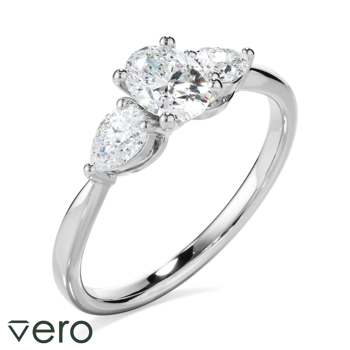 0.85ct Oval Cut Lab Grown Diamond Ring
