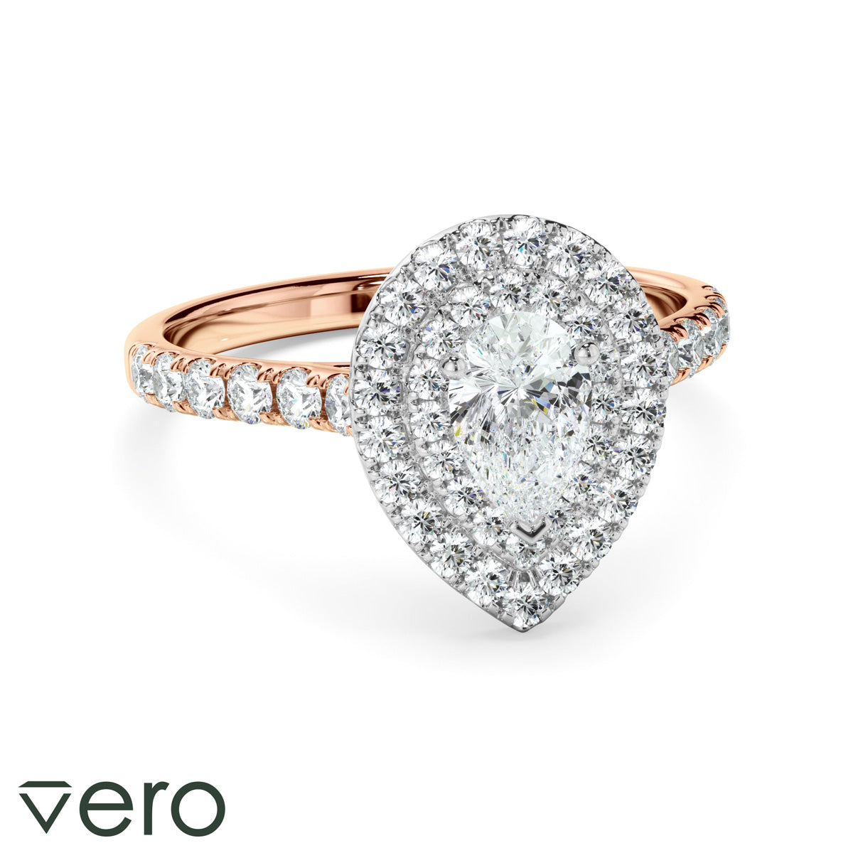 1ct Pear Cut Lab Grown Diamond Ring