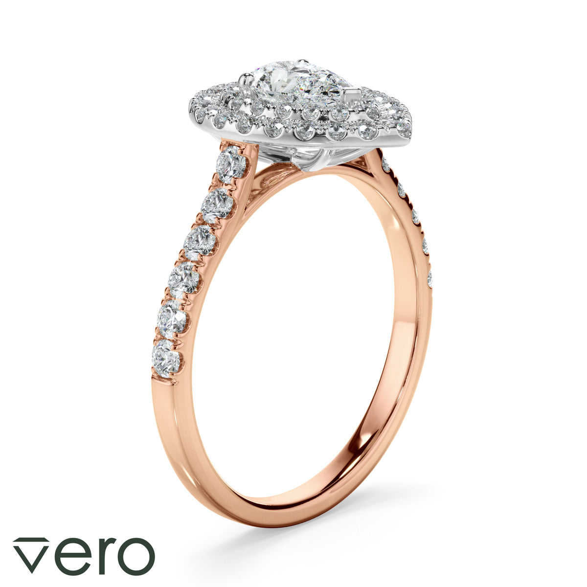 1ct Pear Cut Lab Grown Diamond Ring