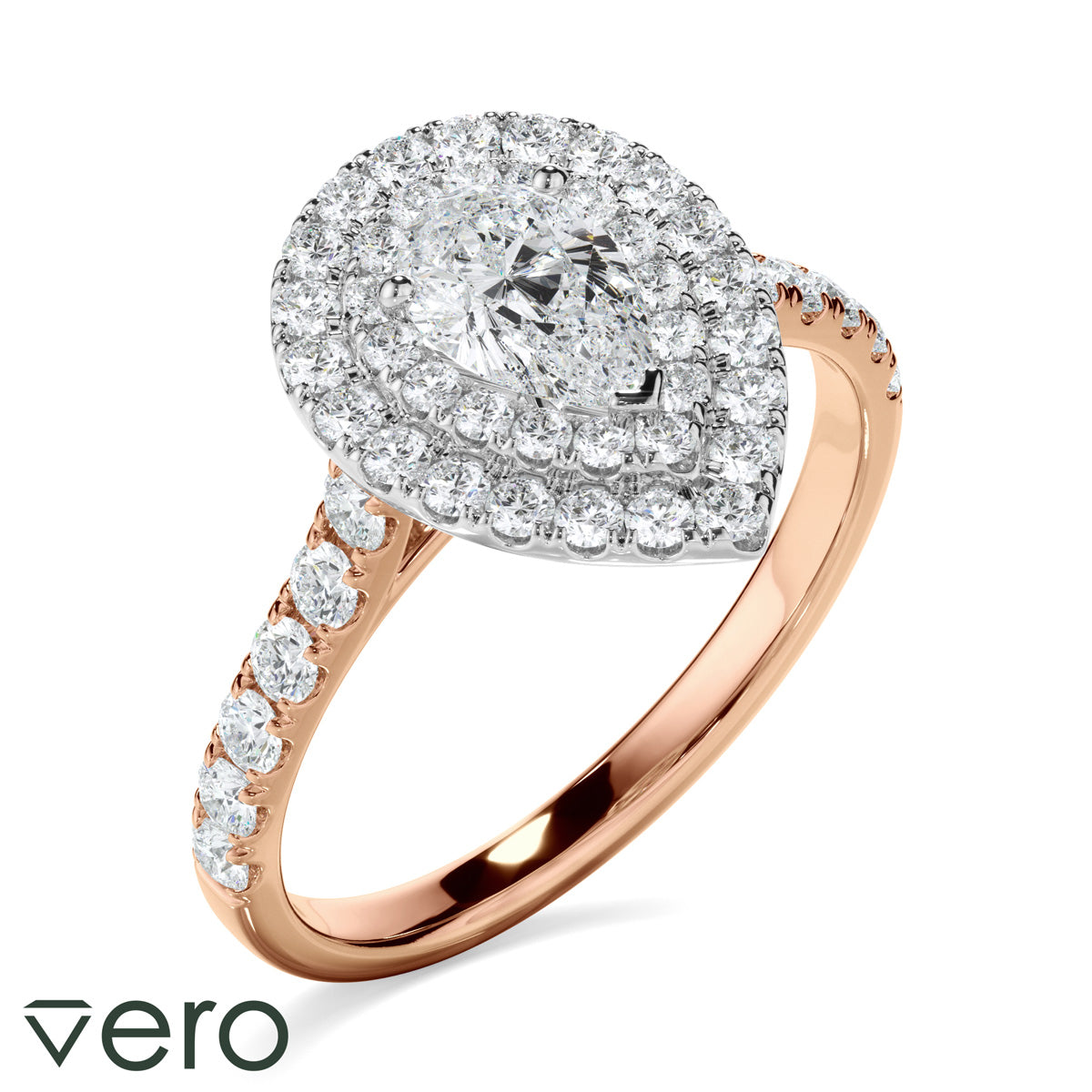 1ct Pear Cut Lab Grown Diamond Ring