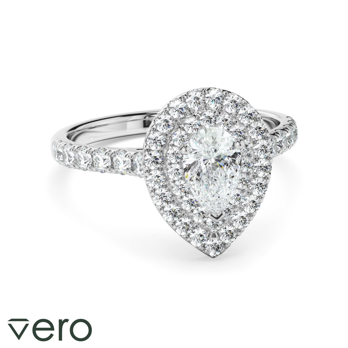 1ct Pear Cut Lab Grown Diamond Ring