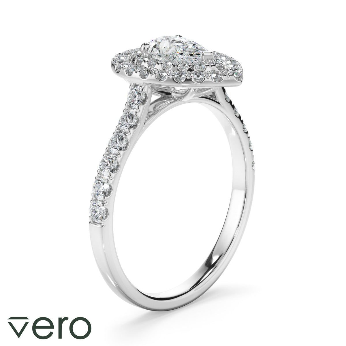 1ct Pear Cut Lab Grown Diamond Ring