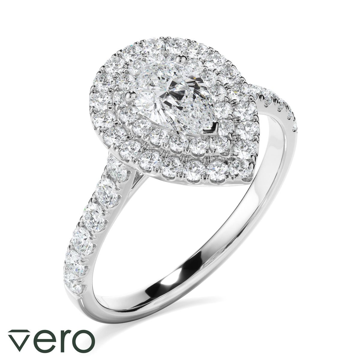 1ct Pear Cut Lab Grown Diamond Ring