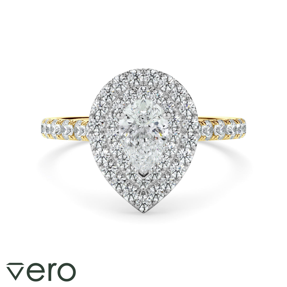 1ct Pear Cut Lab Grown Diamond Ring