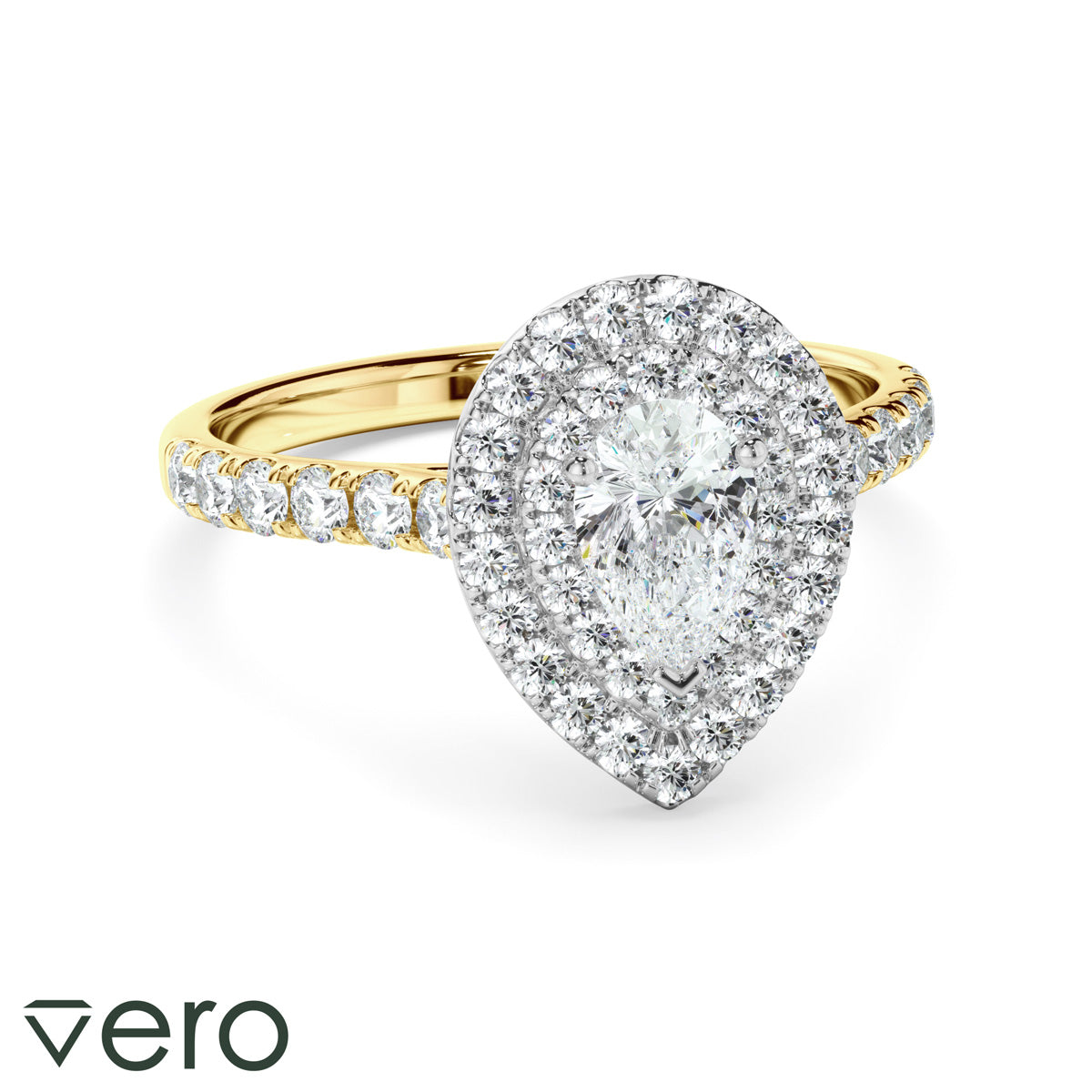 1ct Pear Cut Lab Grown Diamond Ring