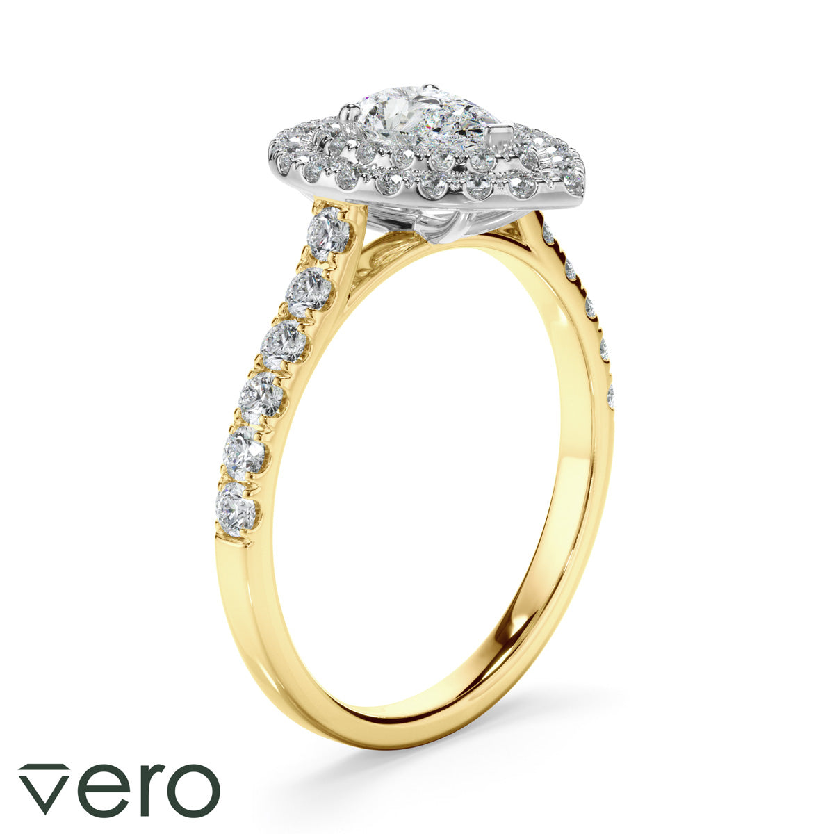 1ct Pear Cut Lab Grown Diamond Ring