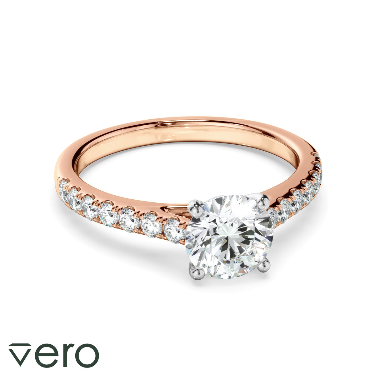 0.85ct Round Brilliant Cut Lab Grown Diamond Ring