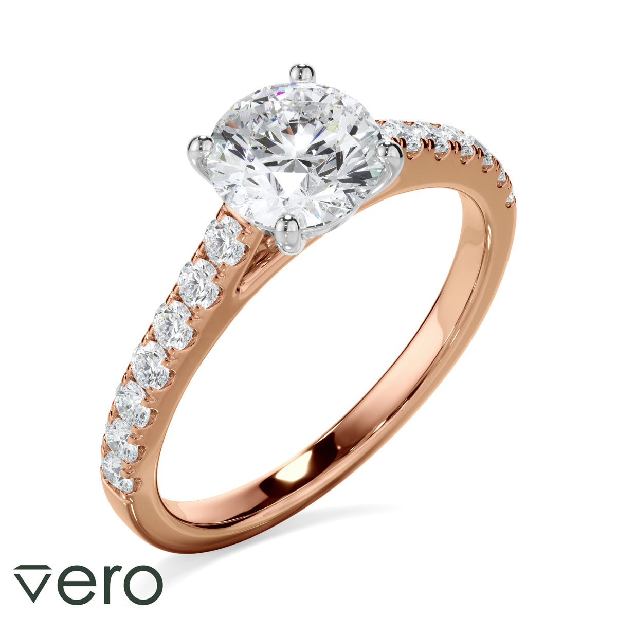 0.85ct Round Brilliant Cut Lab Grown Diamond Ring