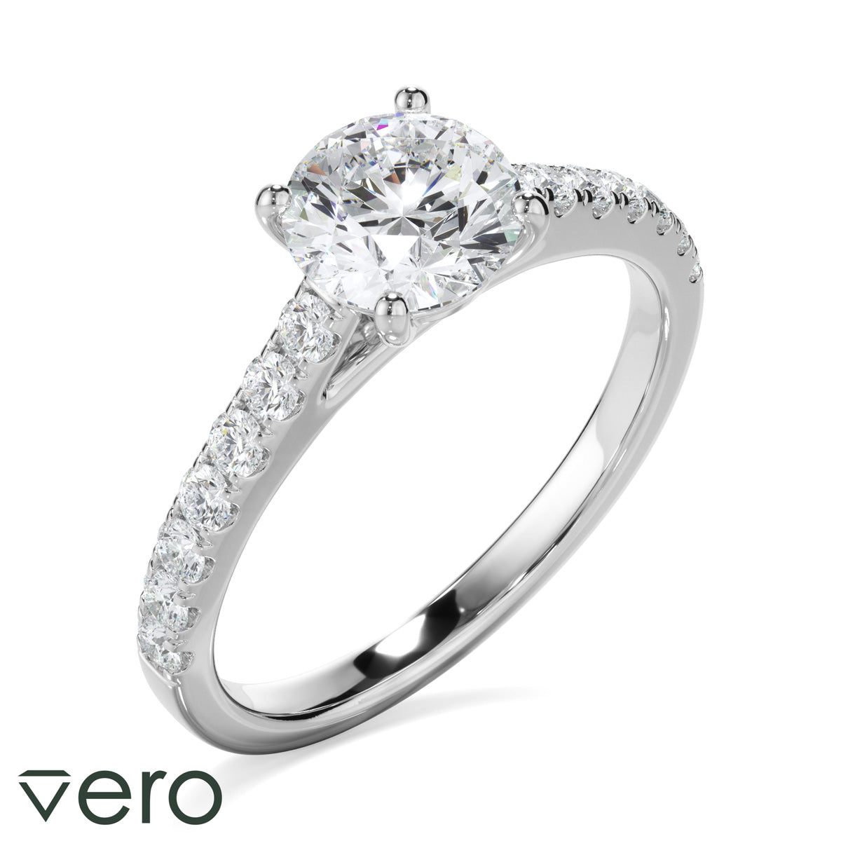 0.85ct Round Brilliant Cut Lab Grown Diamond Ring