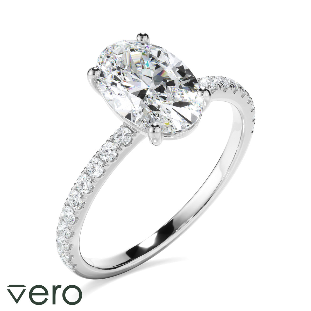 1.70ct Oval Cut Lab Grown Diamond Ring