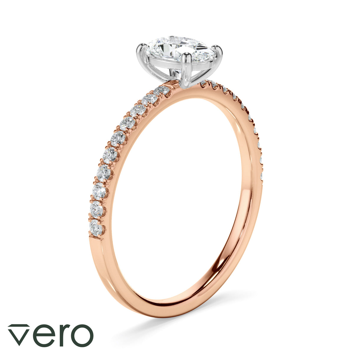 0.70ct Oval Cut Lab Grown Diamond Ring