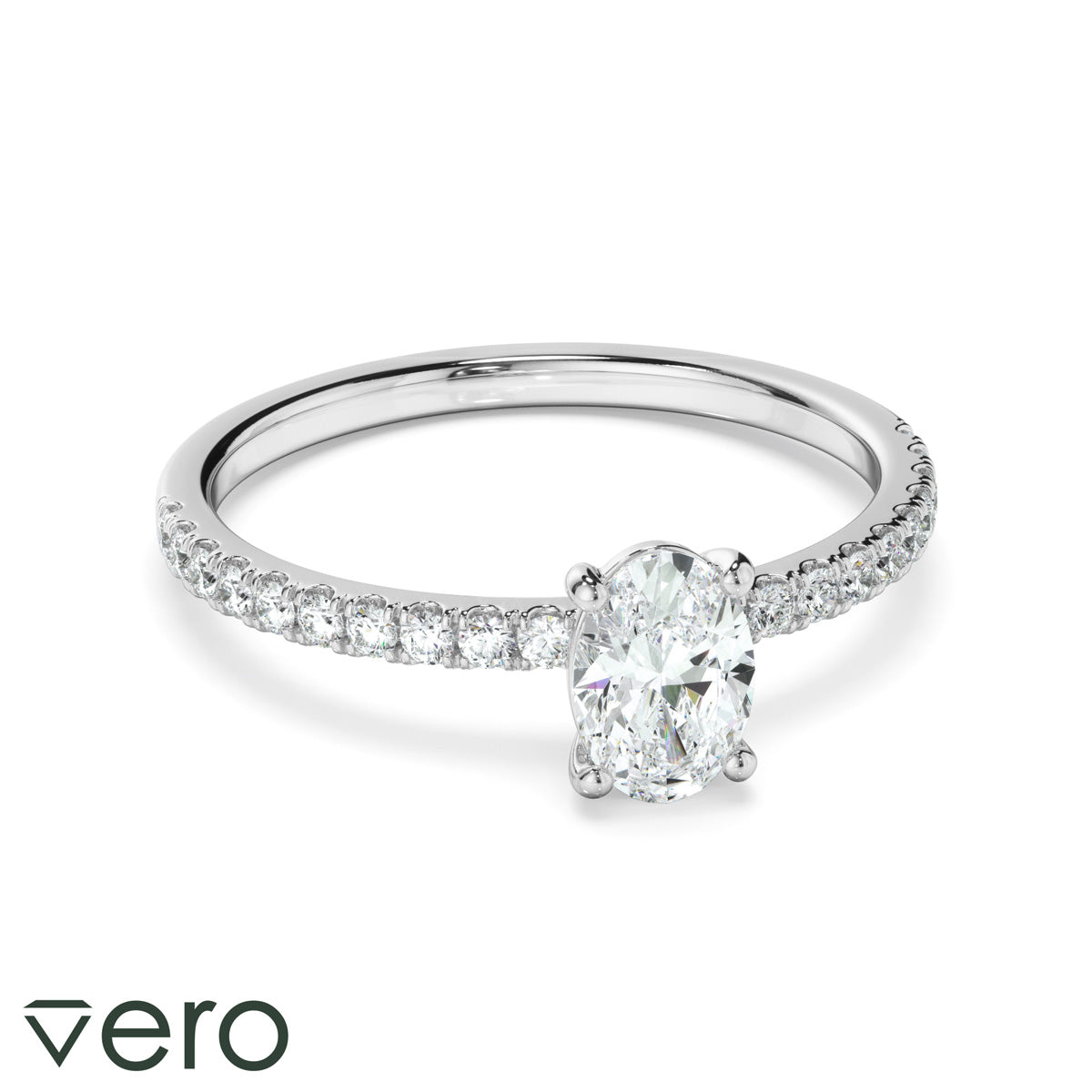 0.70ct Oval Cut Lab Grown Diamond Ring
