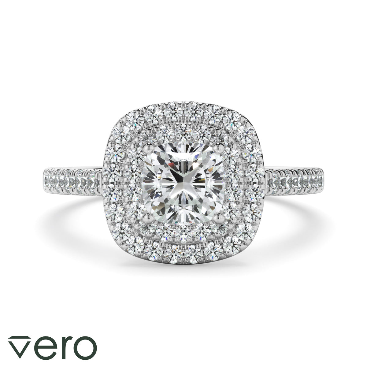 1.45ct Cushion Cut Lab Grown Diamond Ring