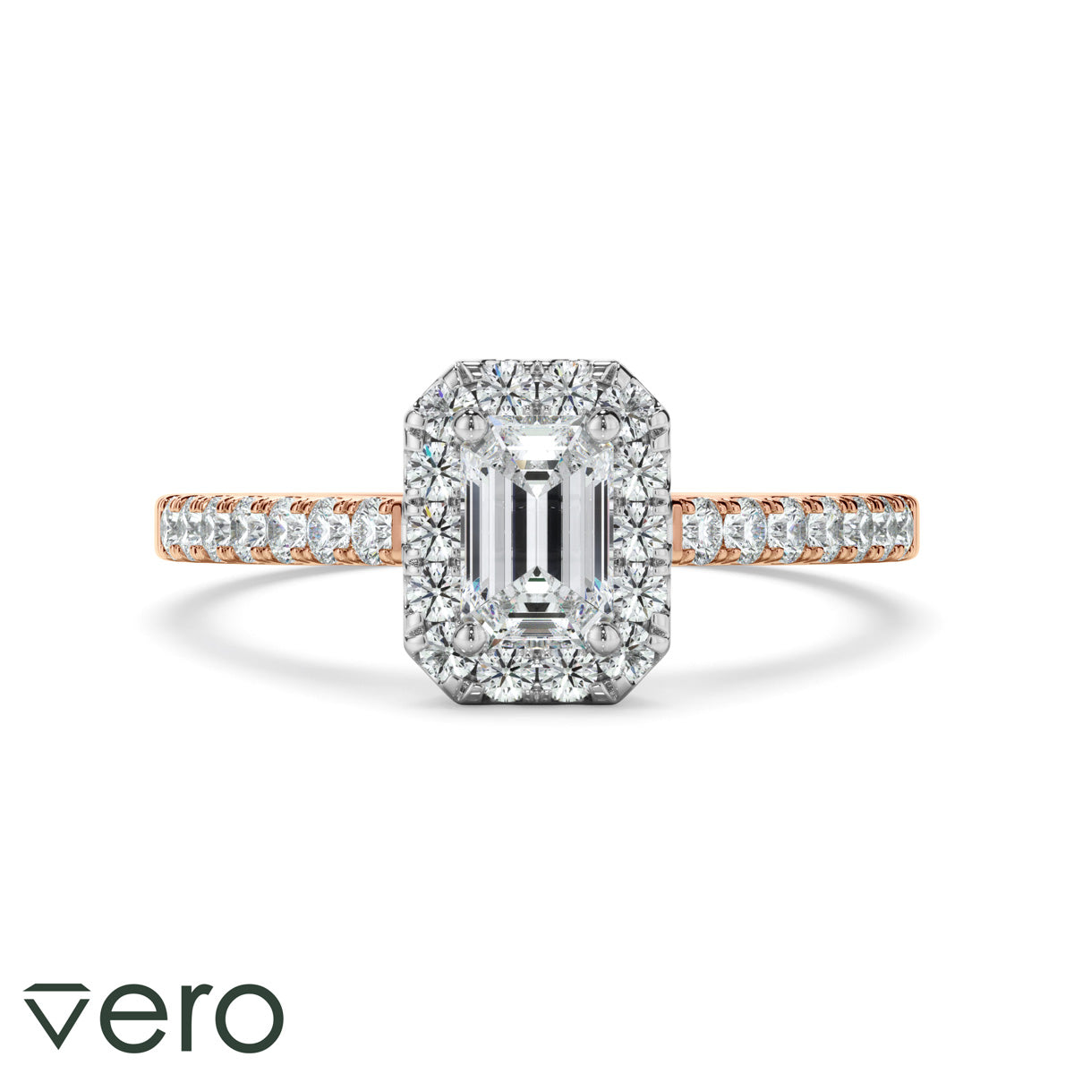 0.85ct Emerald Cut Lab Grown Diamond Ring