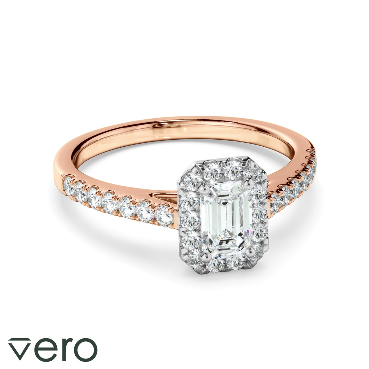 0.85ct Emerald Cut Lab Grown Diamond Ring