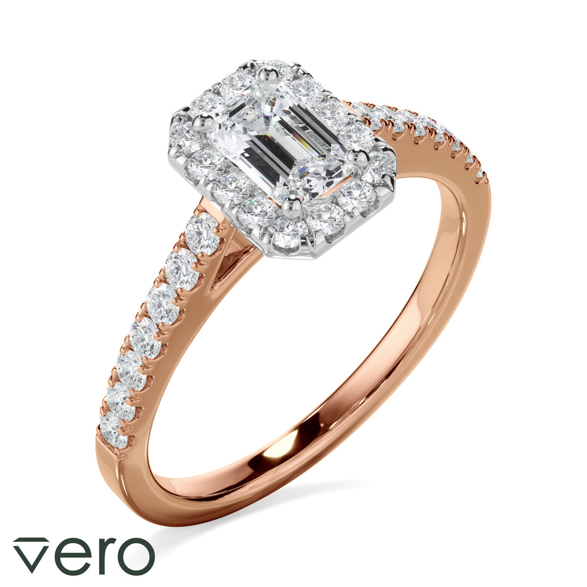 0.85ct Emerald Cut Lab Grown Diamond Ring