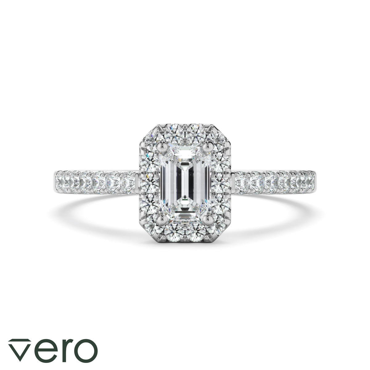 0.85ct Emerald Cut Lab Grown Diamond Ring