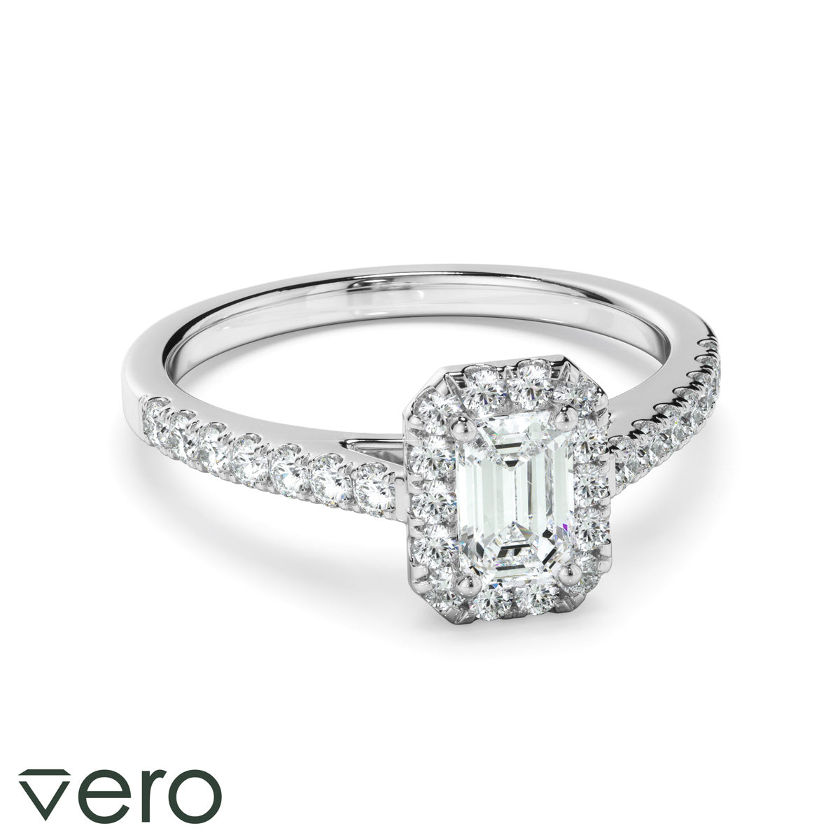 0.85ct Emerald Cut Lab Grown Diamond Ring