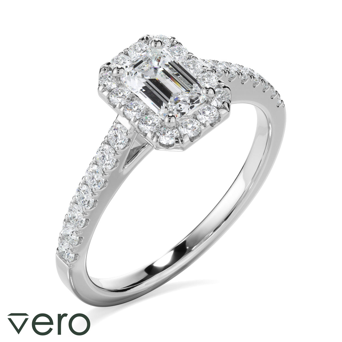 0.85ct Emerald Cut Lab Grown Diamond Ring