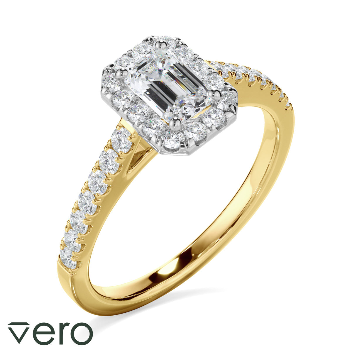 0.85ct Emerald Cut Lab Grown Diamond Ring