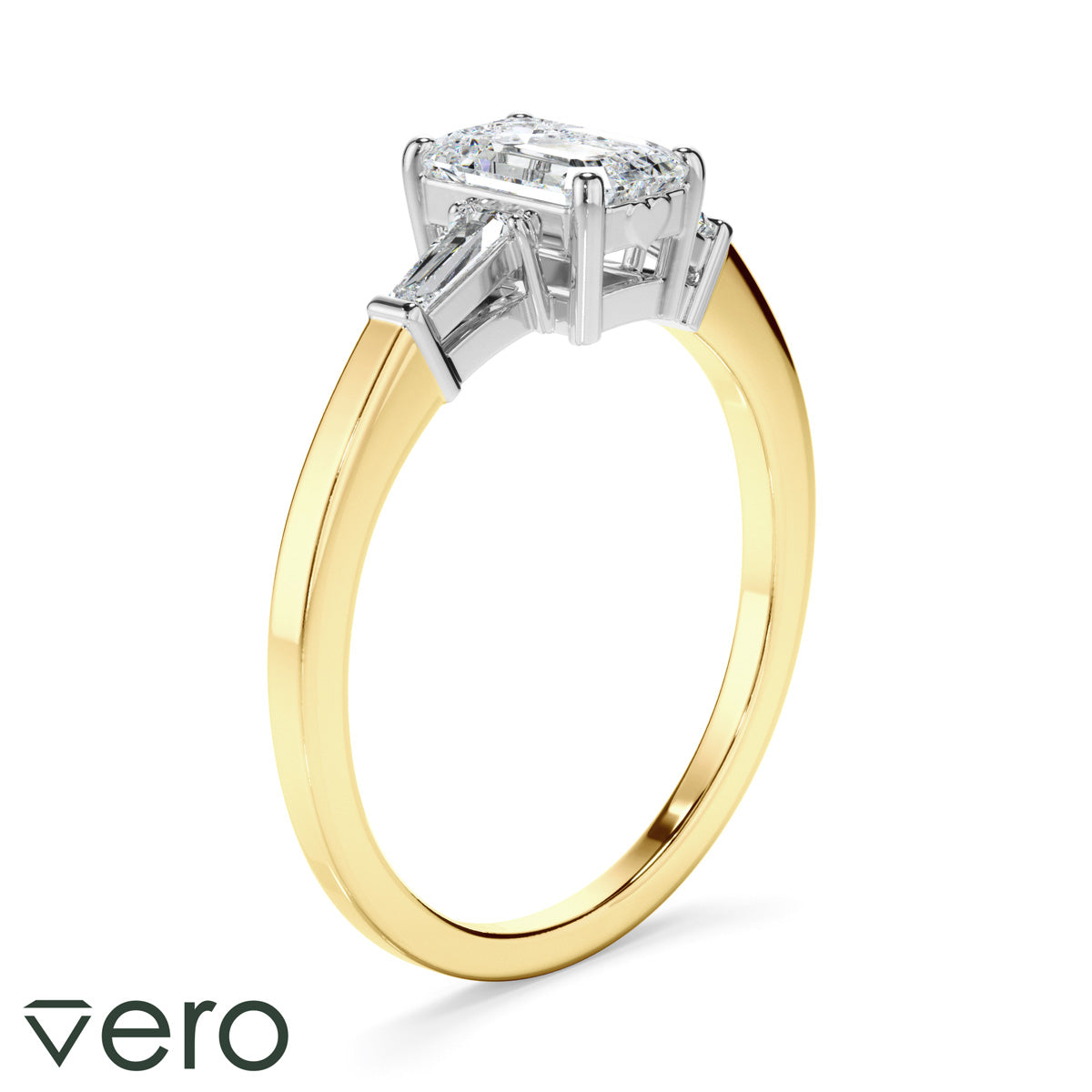 1.10ct Emerald Cut Lab Grown Diamond Ring