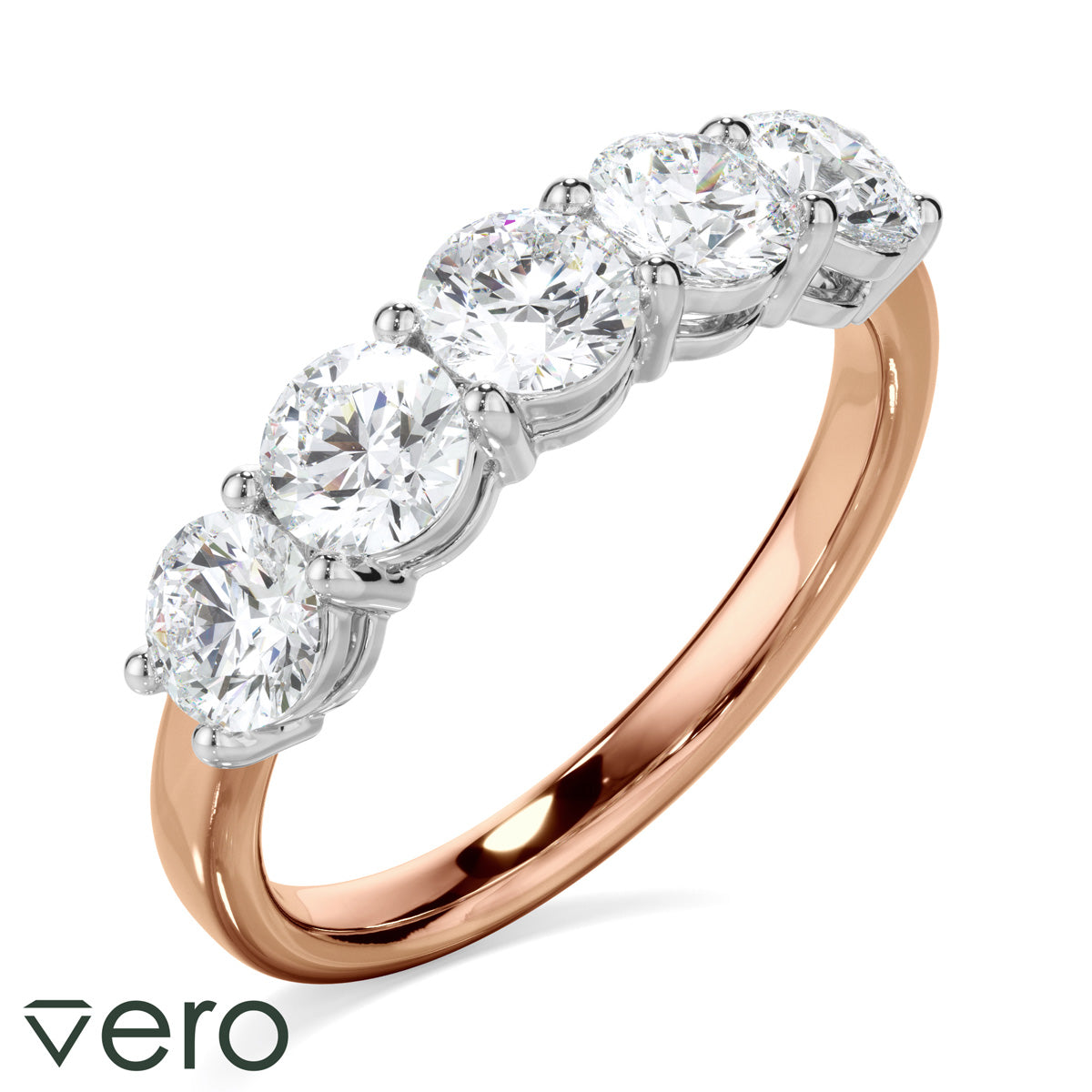 1.5ct Round Brilliant Cut Lab Grown Diamond Anniversary Ring