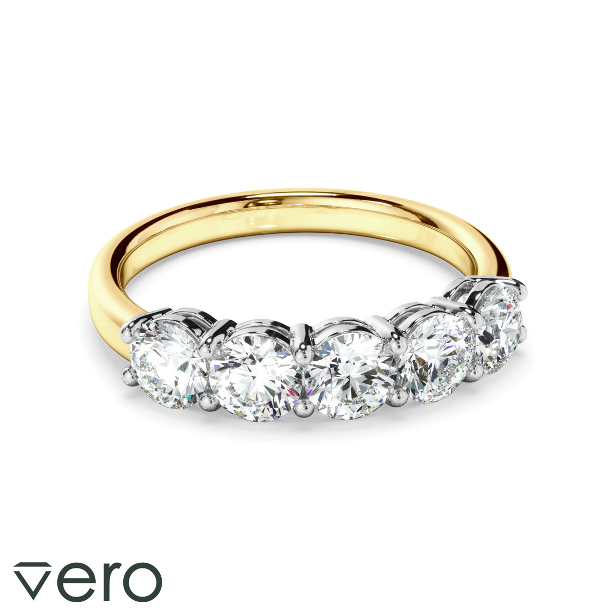 1.5ct Round Brilliant Cut Lab Grown Diamond Anniversary Ring