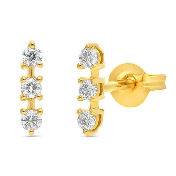 Diamond Earring in 9ct Yellow Gold