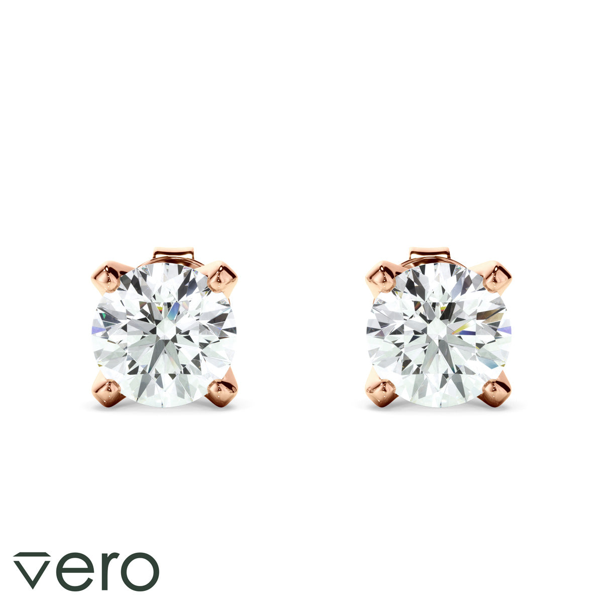 0.80ct Round Brilliant Cut Lab Grown Diamond Stud Earrings