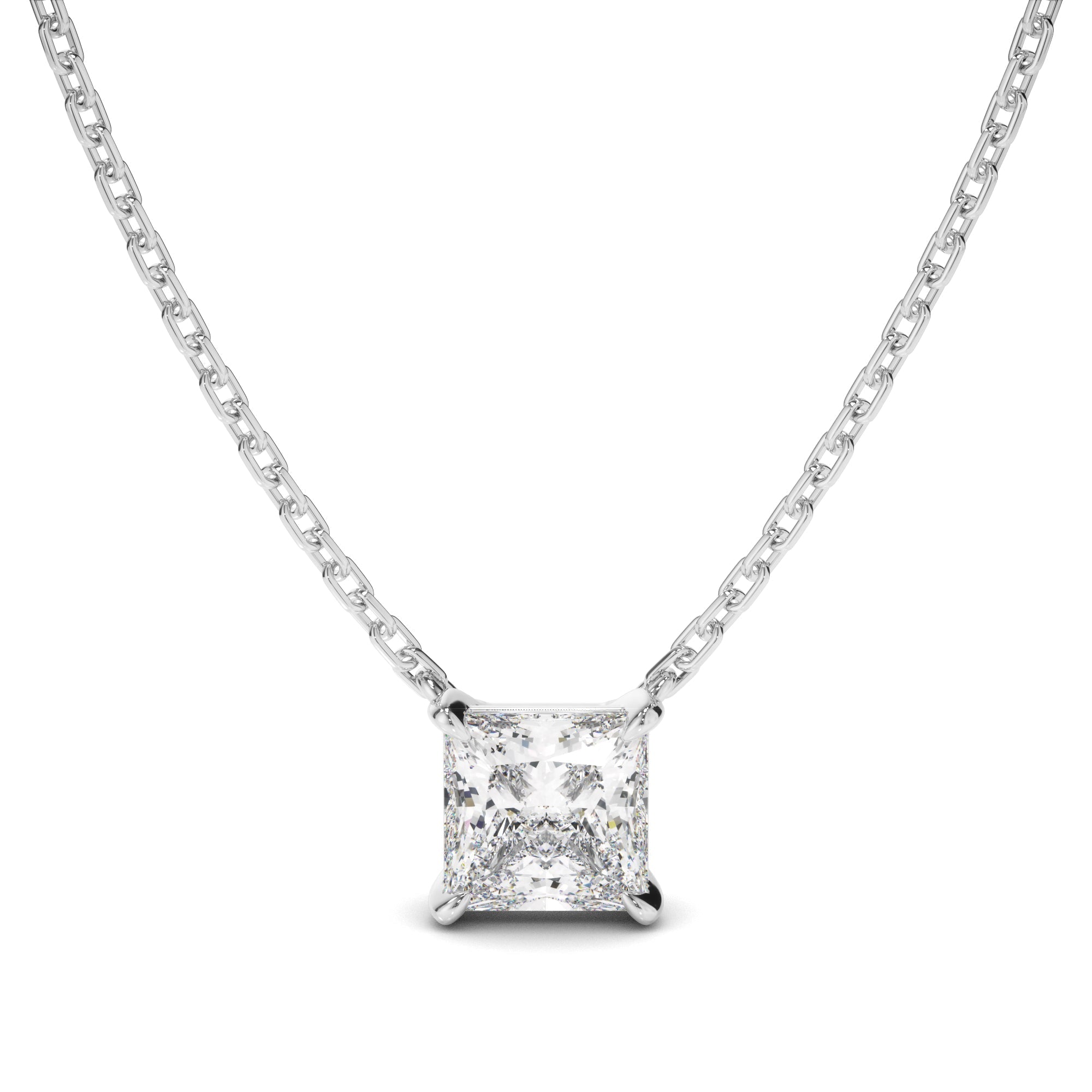 Princess Cut Diamond Necklet