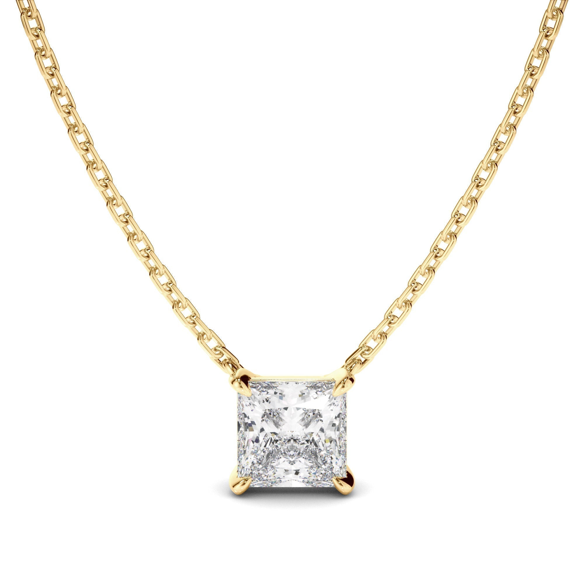 Princess Cut Diamond Necklet