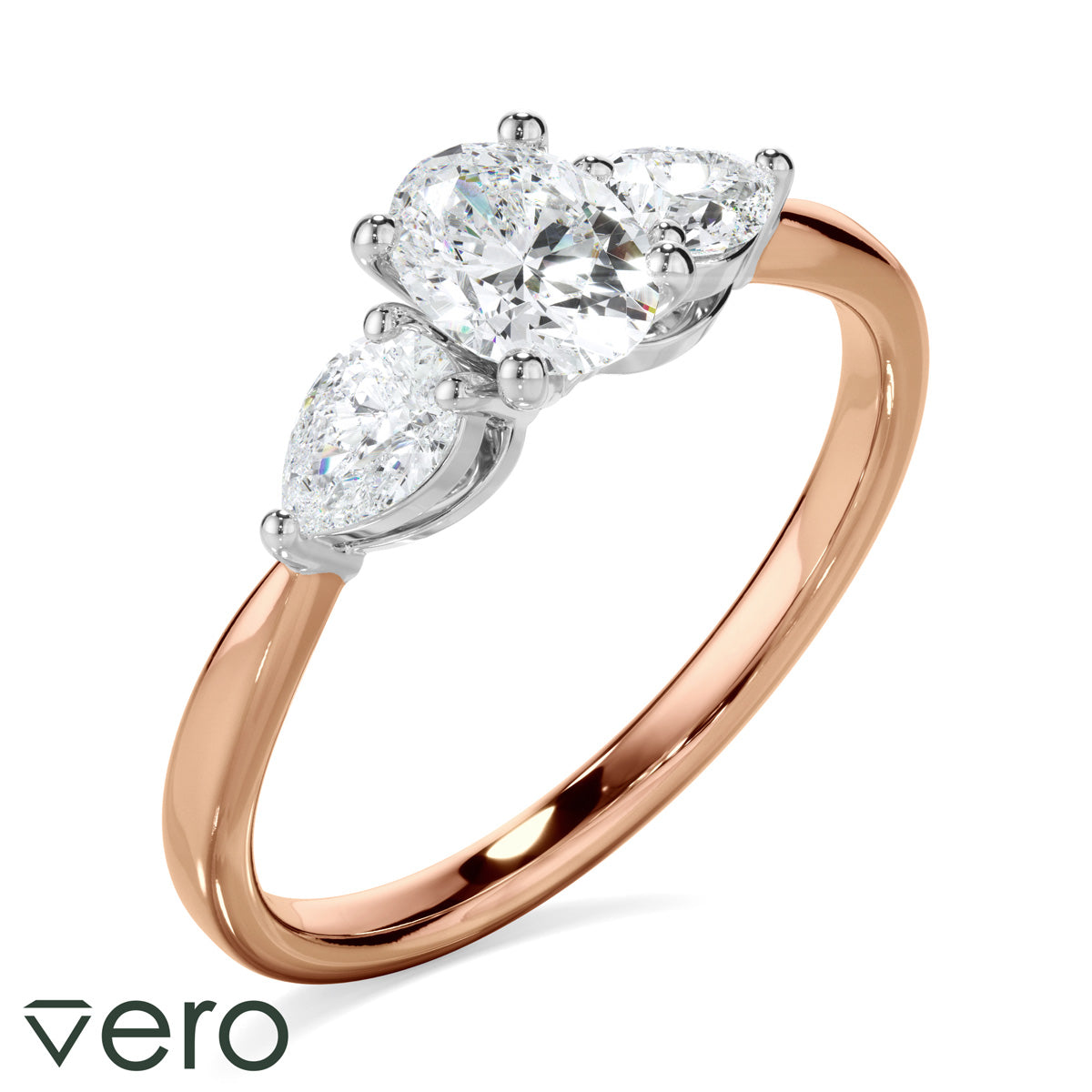 0.85ct Oval Cut Lab Grown Diamond Ring