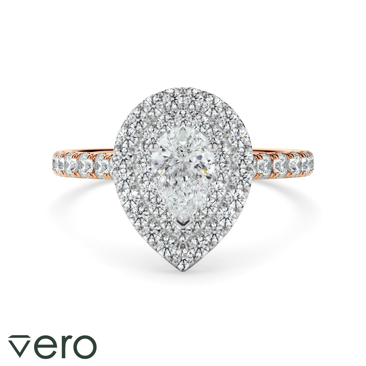 1ct Pear Cut Lab Grown Diamond Ring