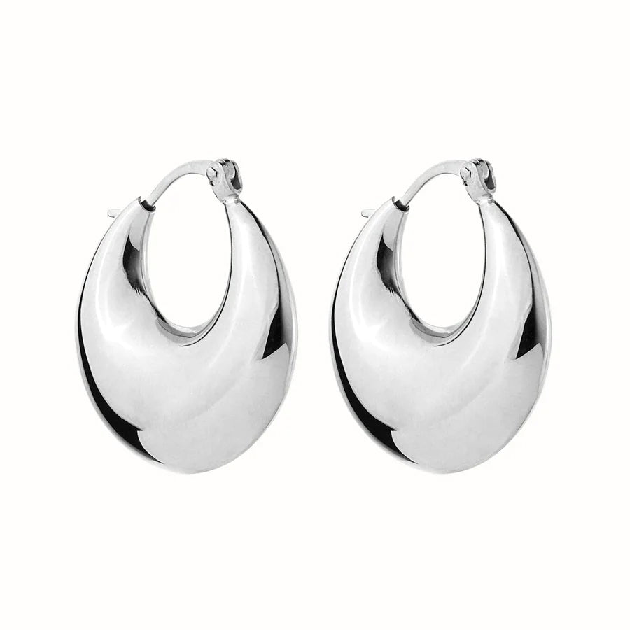 NAJO Billow Hoop Silver Earrings